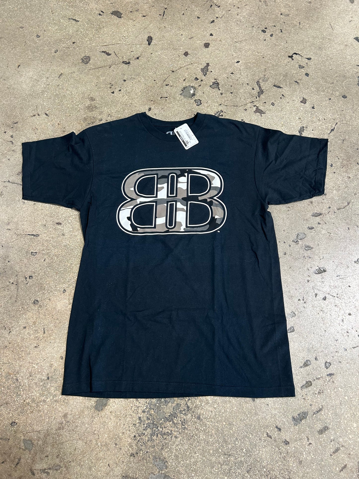 Big Black BB Camo Logo Tee - Black Size Large