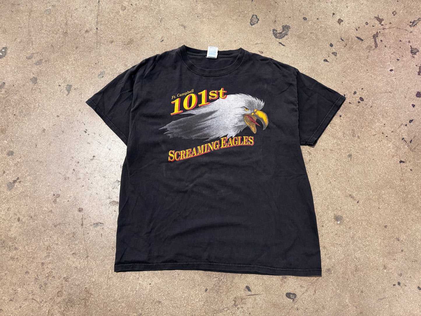 101st Screaming Eagle Tee - Black Size XL
