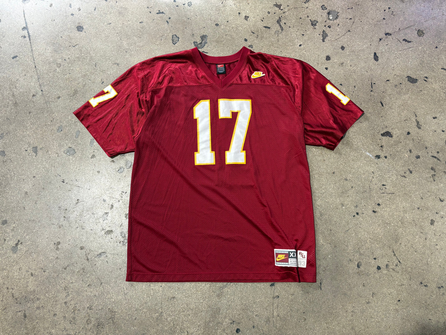 Nike Florida State Seminoles #17 Ward Jersey - Garnett Size XXL