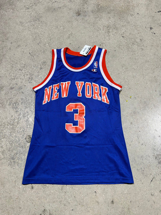New York Knicks Starks #3 Jersey - Blue/Orange Size Small