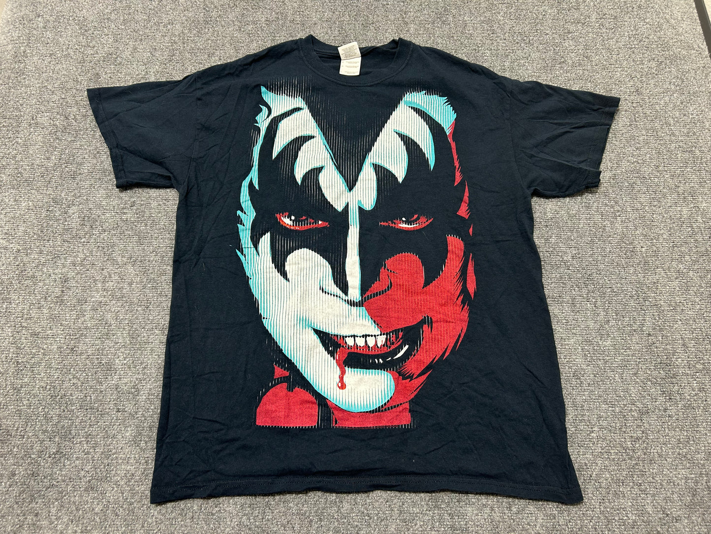 2014 Kiss Big Face Tee - Black Size Large