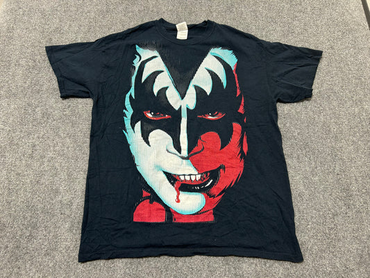 2014 Kiss Big Face Tee - Black Size Large