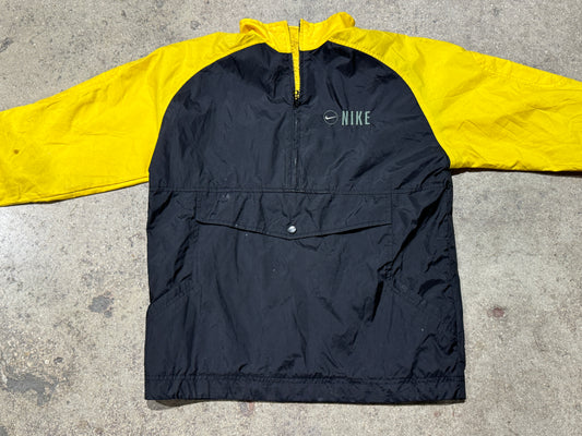 Nike Windbreaker Jacket - Black & Yellow Medium