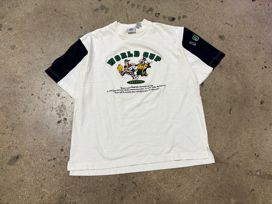 1994 Looney Tunes World Cup Tee - White Size Large