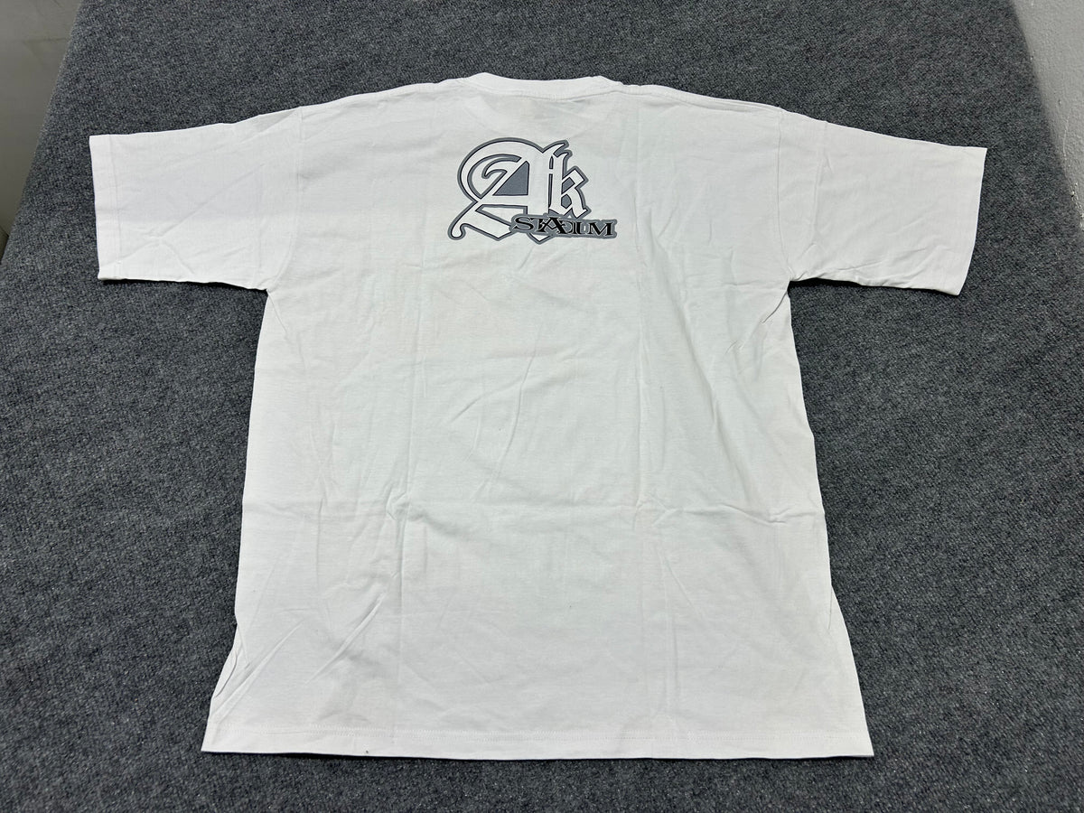 Y2K Akademiks Stadium Tee - White Size Large