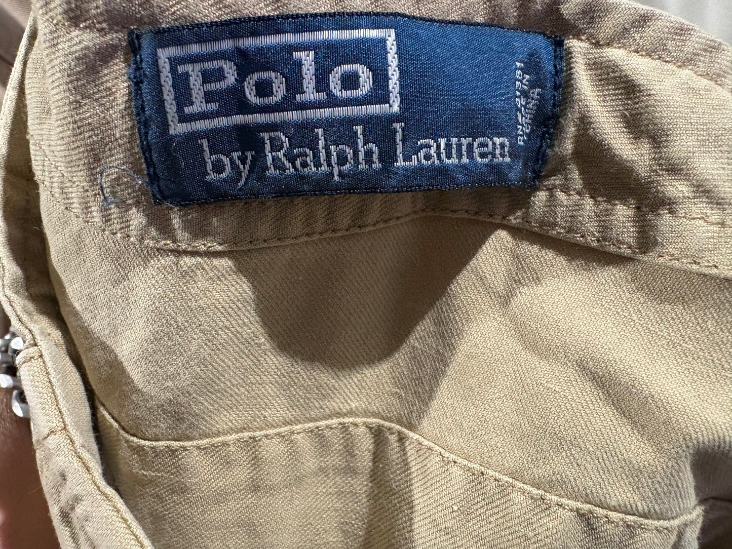 Polo Ralph Lauren Silk/Linen Shorts - Khaki Size 36