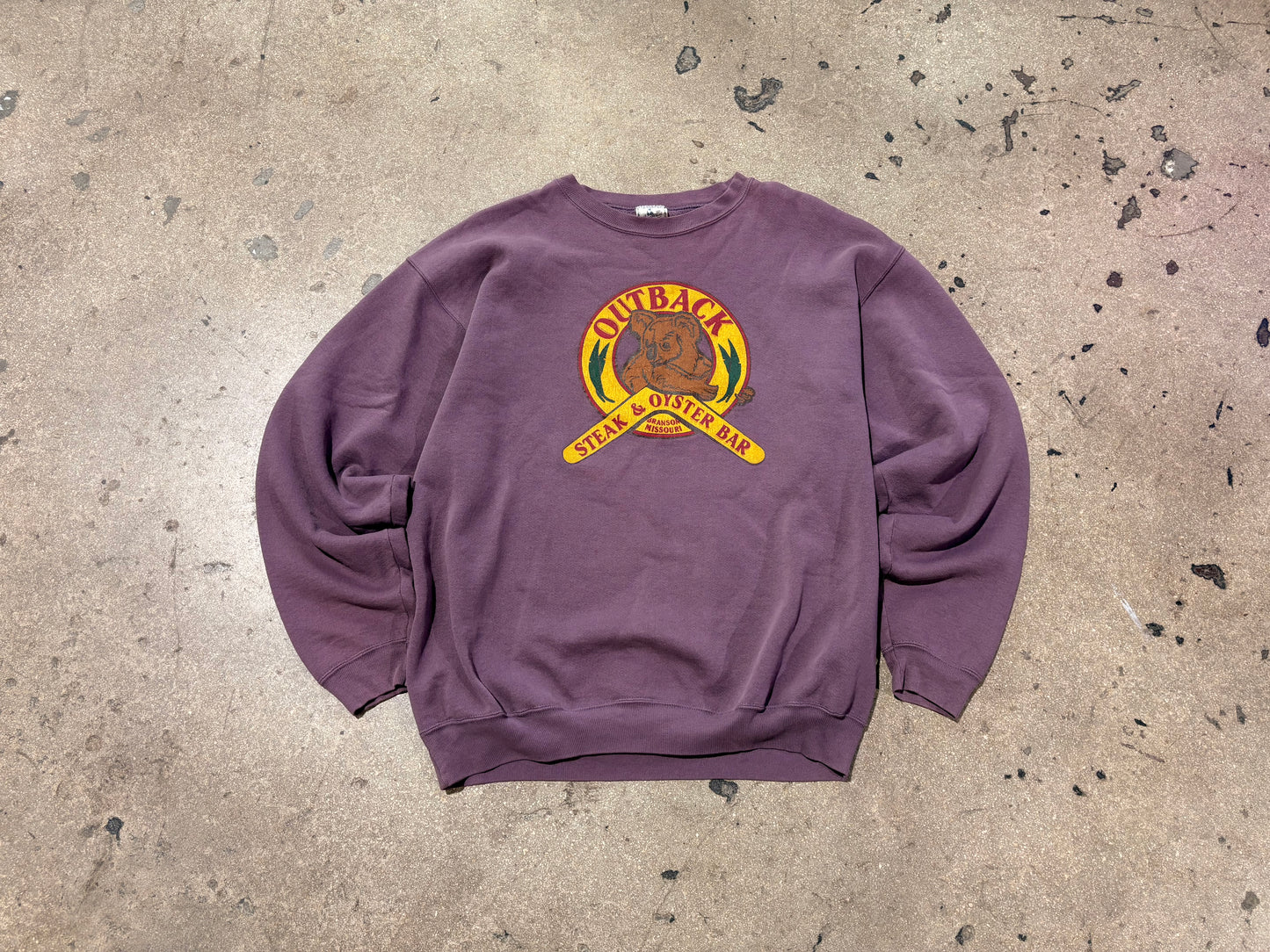 Outback Steak & Oyster Bar Crewneck Sweatshirt - Purple Size XXL