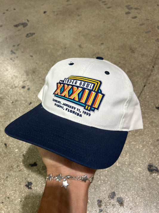 1999 Super Bowl XXX111 Hat - White/Navy