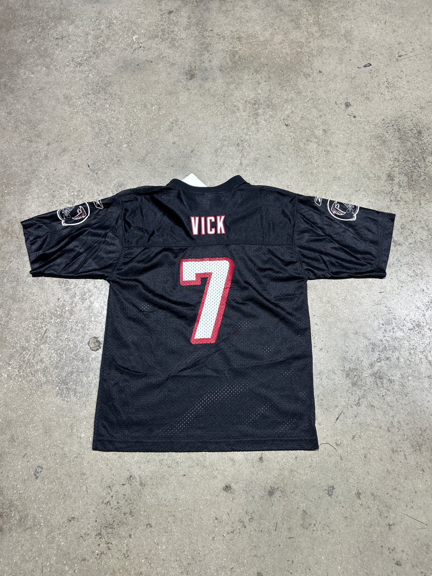 Kids Reebok Atlanta Falcons Vick #7 Jersey - Black Size Large