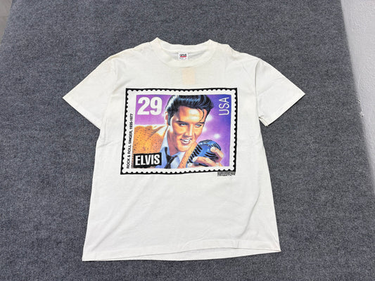 1992 Elvis Presley Stamp Tee - White Size XL
