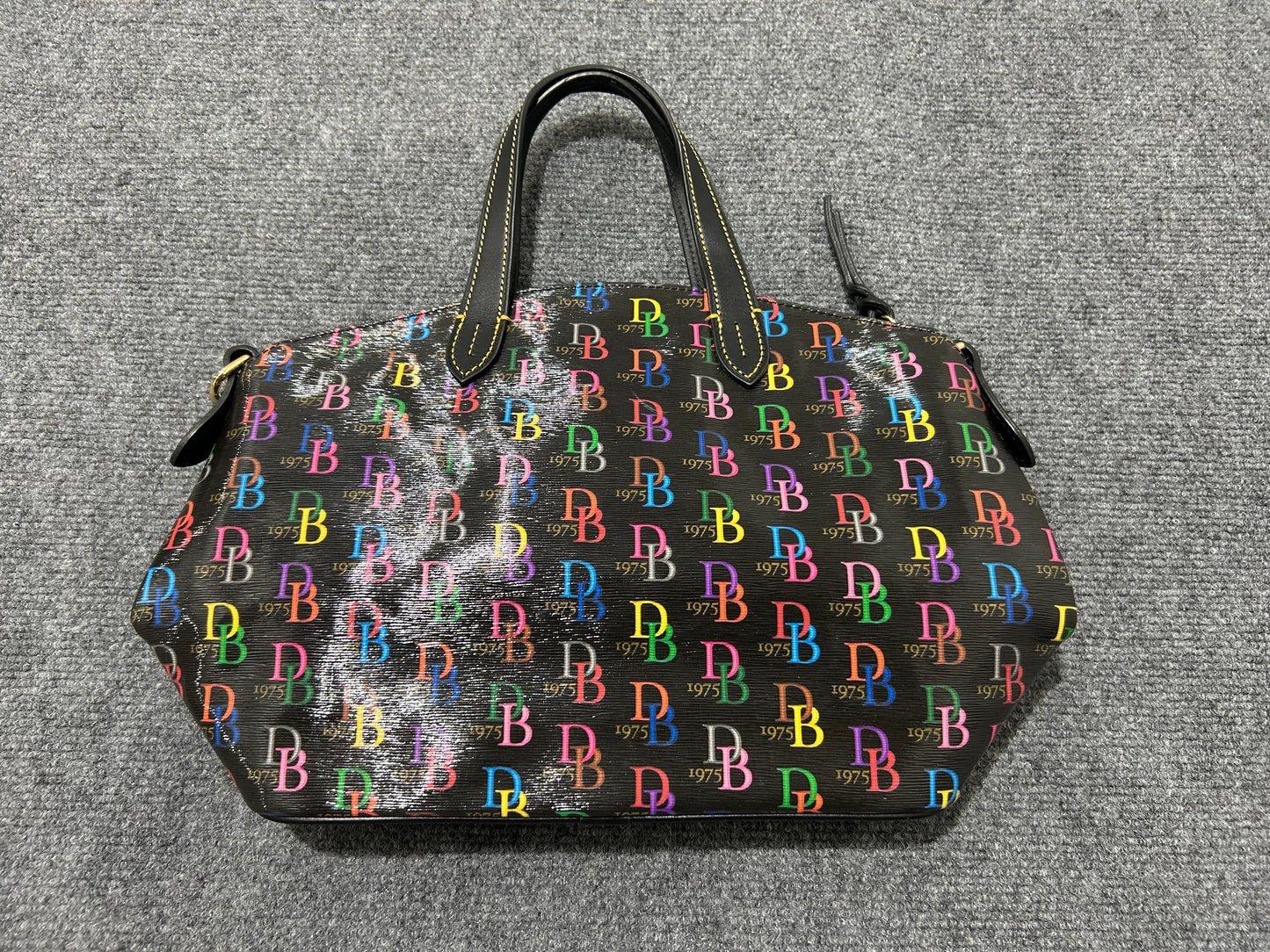 Dooney & Bourke Multicolor Monogram Dome Bag - Black