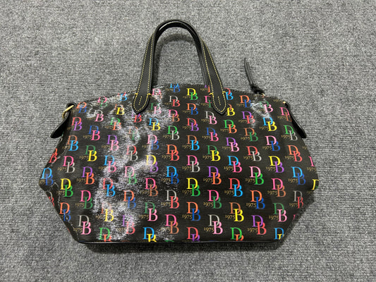 Dooney & Bourke Multicolor Monogram Dome Bag - Black