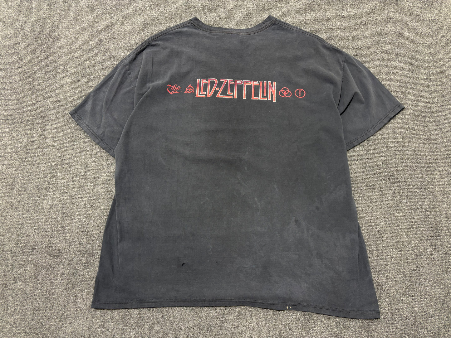 2000 Led Zeppelin Icarus Angel Tee - Faded Black Size XXL