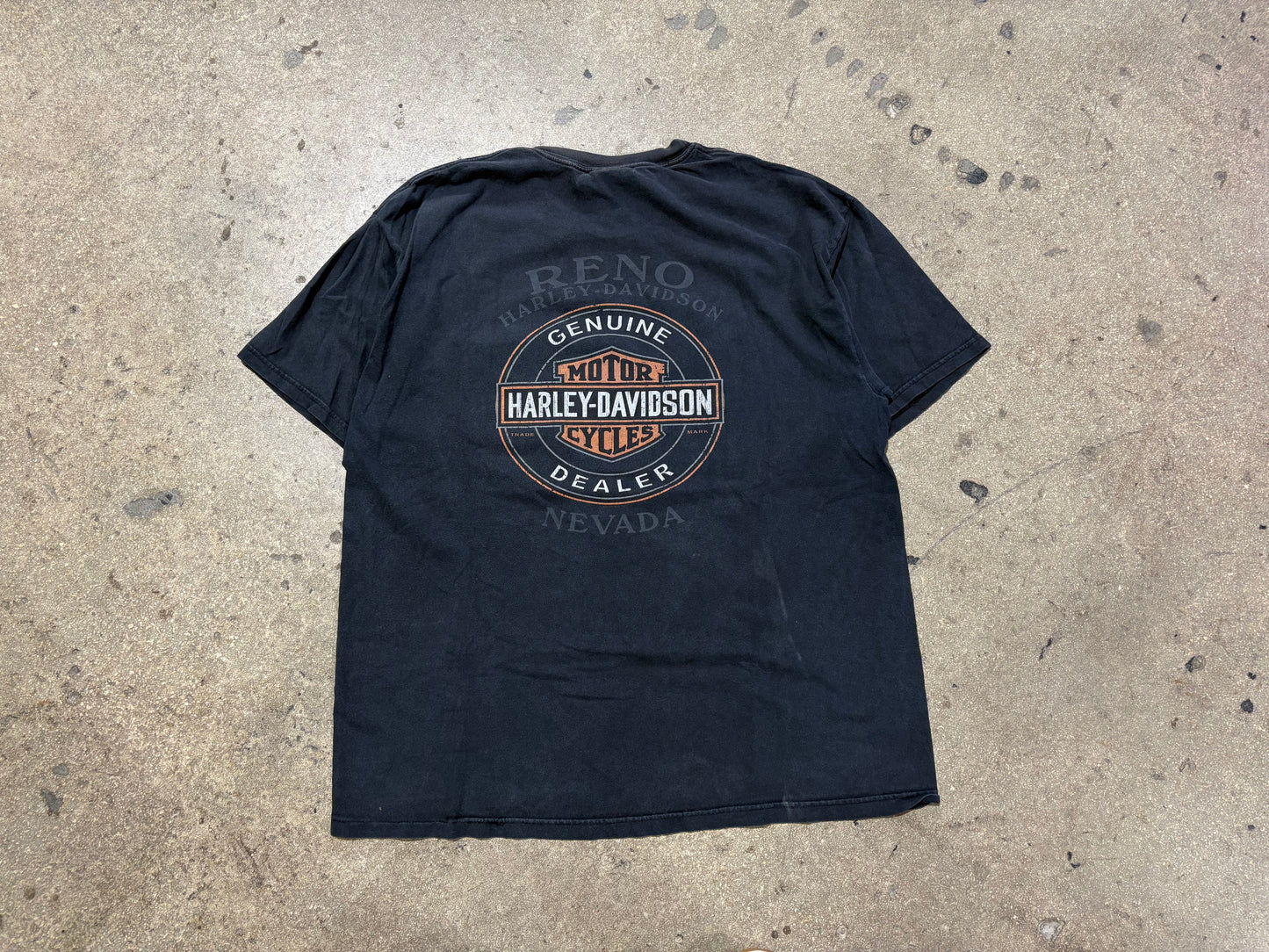 Thrashed Harley Davidson Fat Boys Rule Tee - Black Size XL
