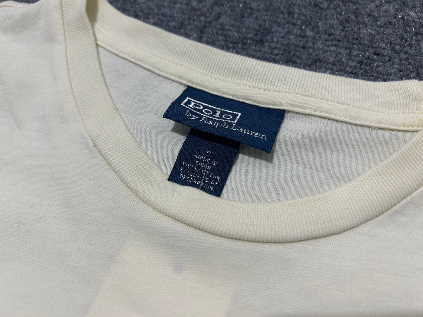 2000s Polo Ralph Lauren Single Stitch Tee - White Size Small