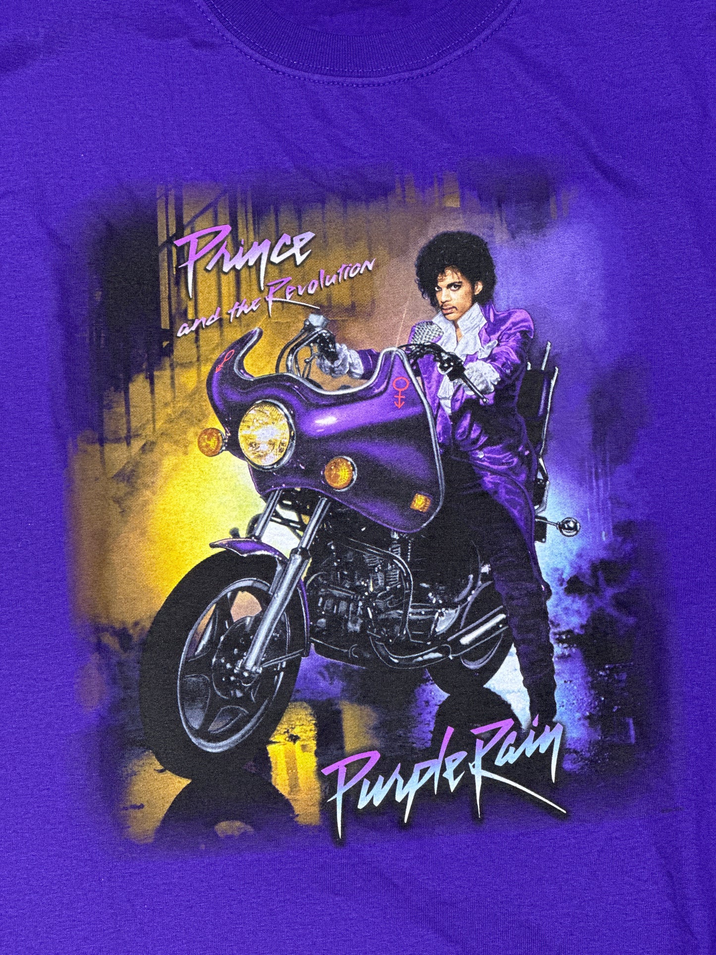 Prince Purple Rain Harley Tee - Purple Size Large