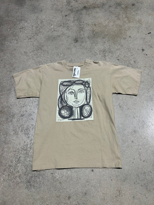 2007 Picasso Lady Painting Tee - Beige Size Small