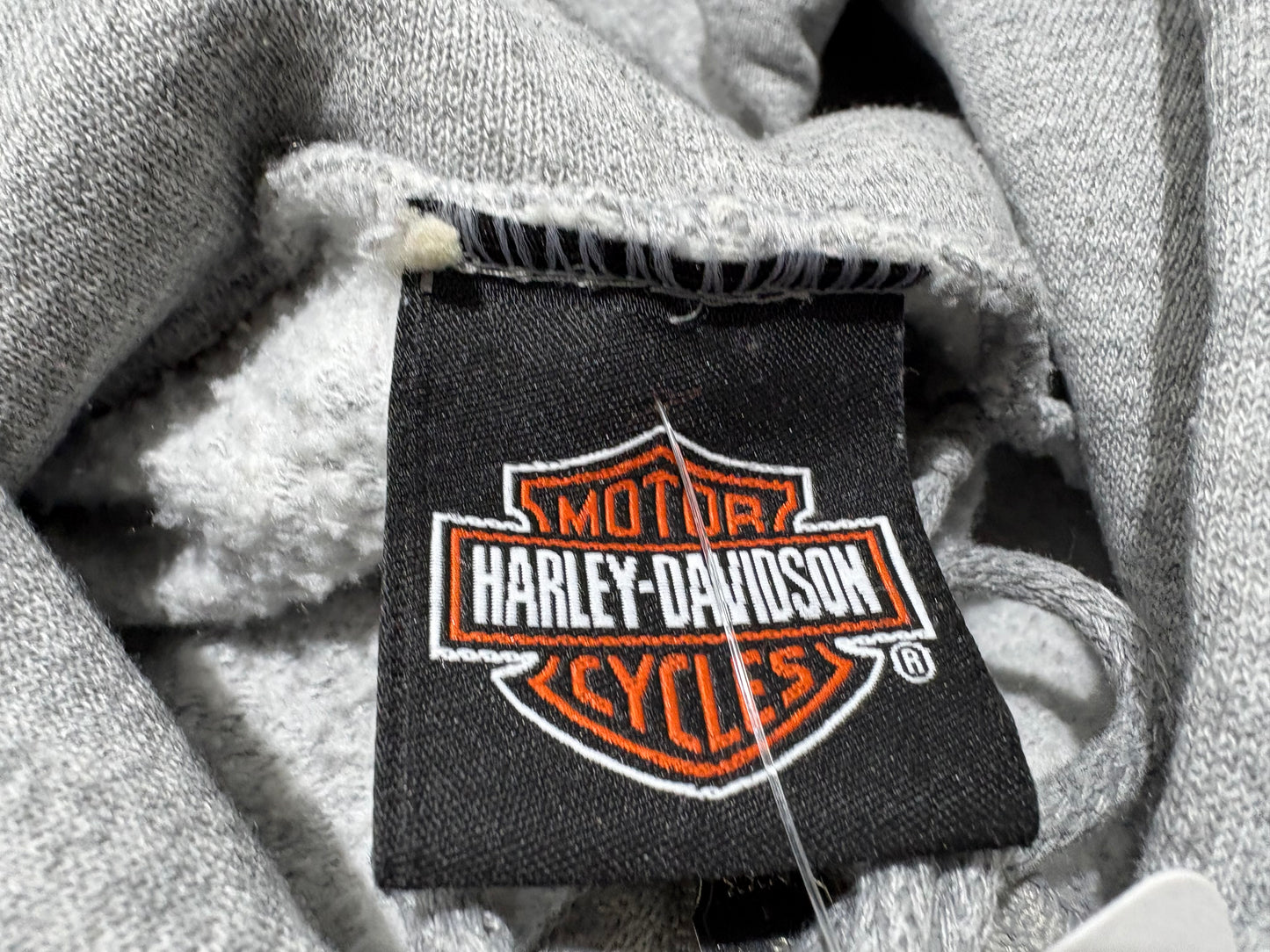 Harley Davidson Zip Up Hoodie - Grey Size XXL
