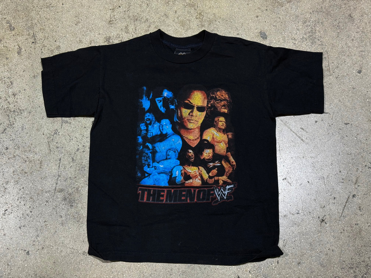 90s WWF The Men Of Tee - Black Size Medium