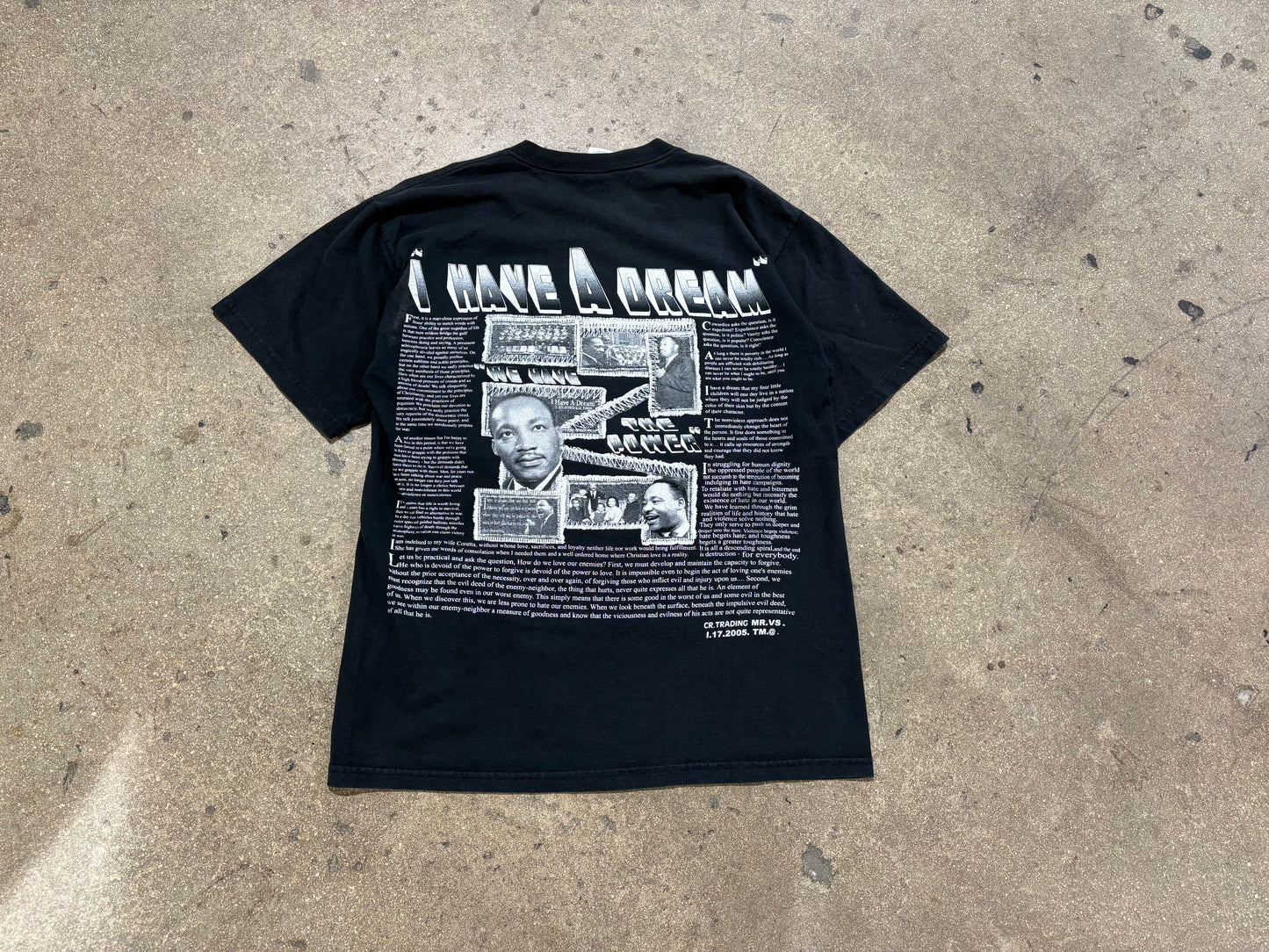 Martin Luther King MLK I Have A Dream Tee - Black Size Large