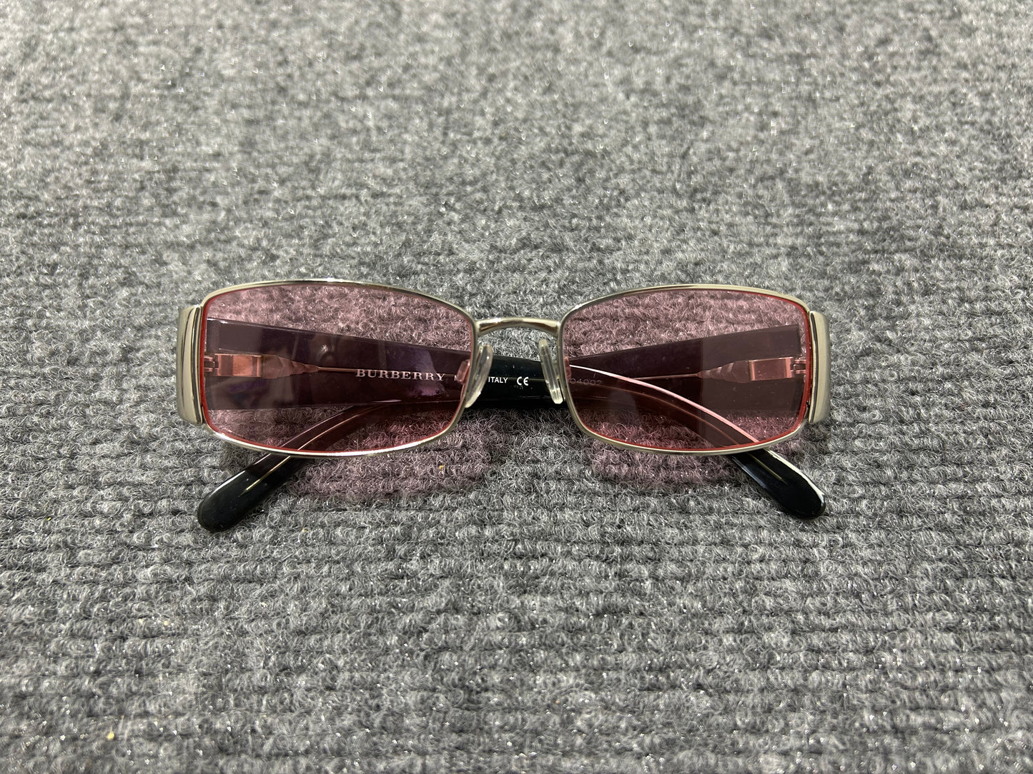 Burberry Slick Sunglasses - Black/Silver/Pink
