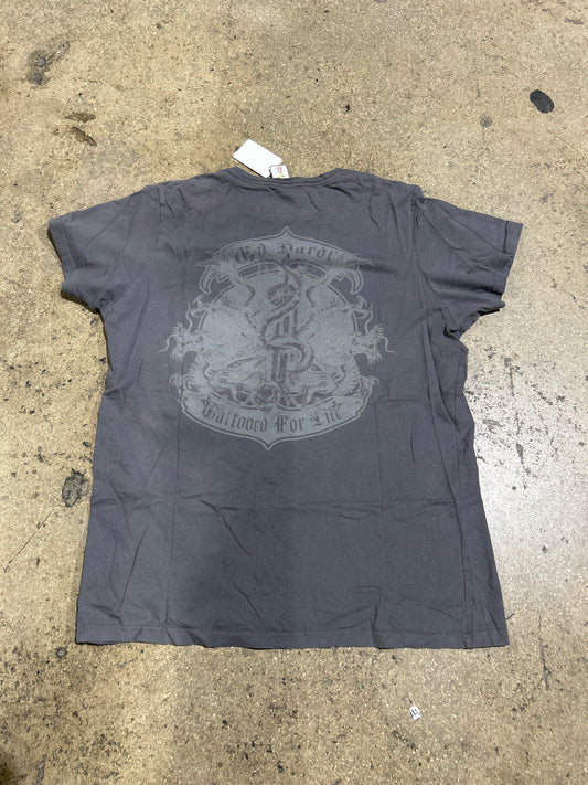 Ed Hardy Tattoo For Life Tee - Grey Size XL