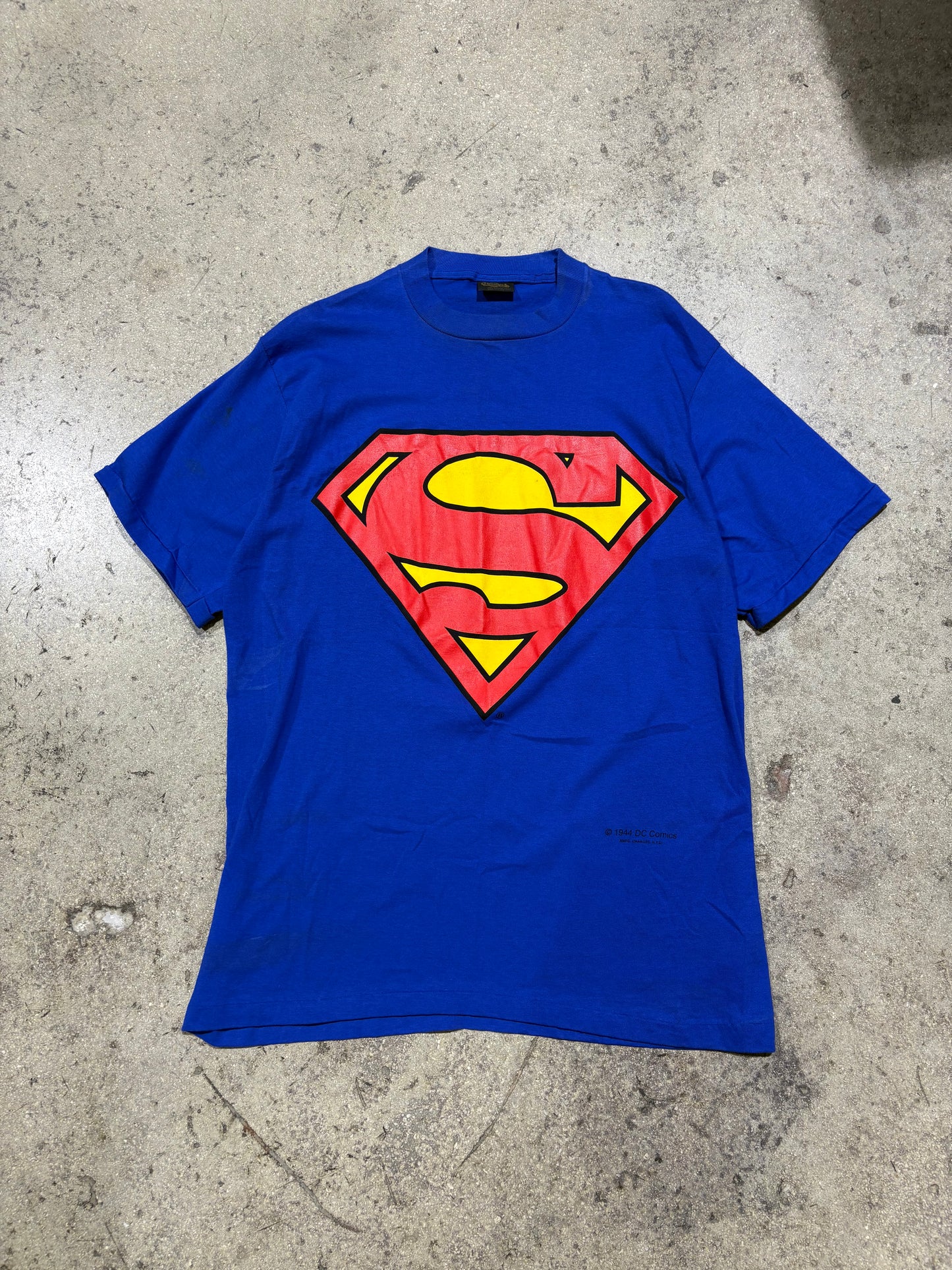 OG Superman Tee - Blue Size XL (22 x 31)