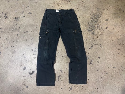 Carhartt Relaxed Fit Double Knee Cargo Pants -Black Size 32x32