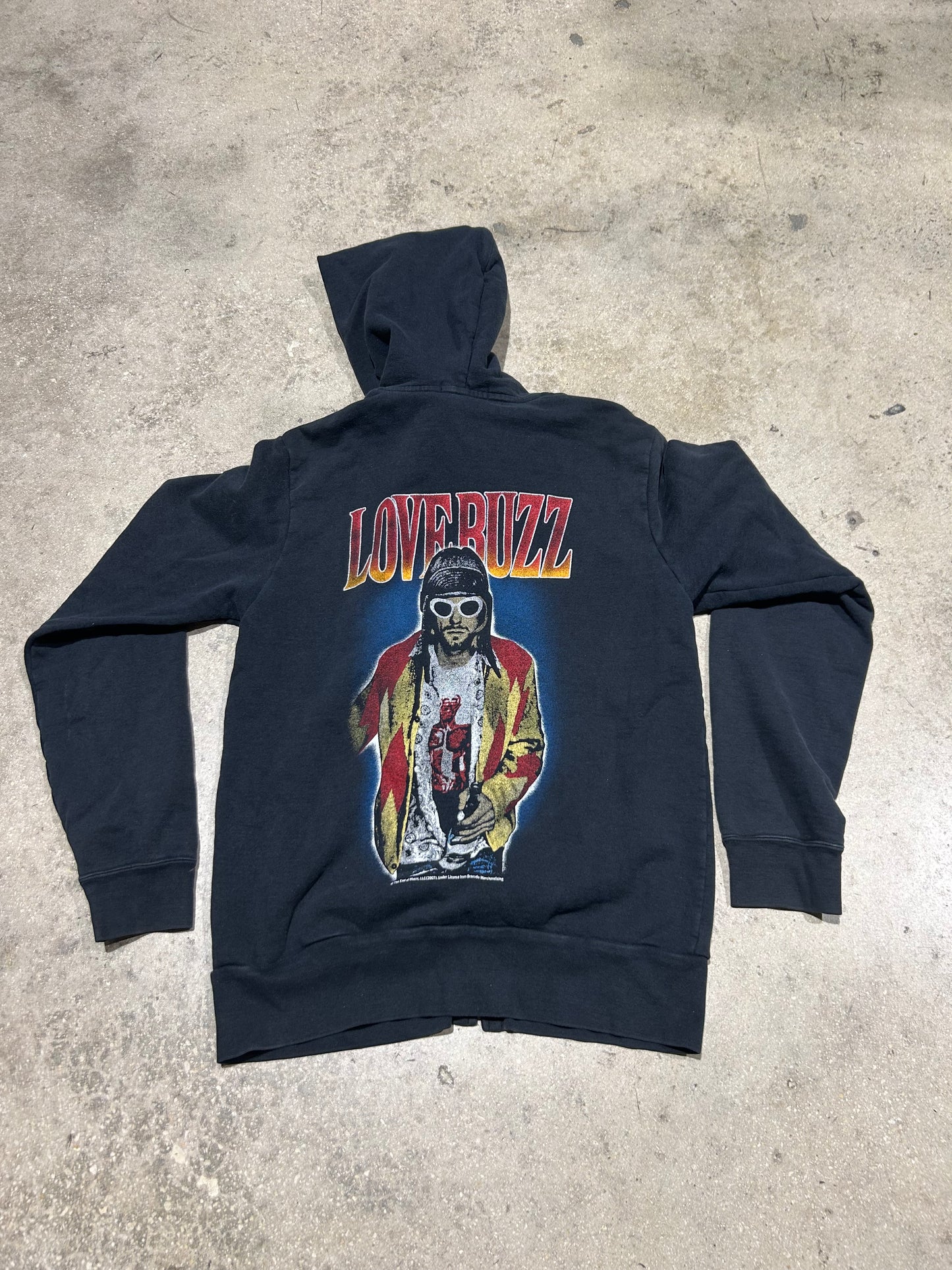 Hysteric Glamour Kurt Cobain Zip Up Hoodie - Black Size Medium