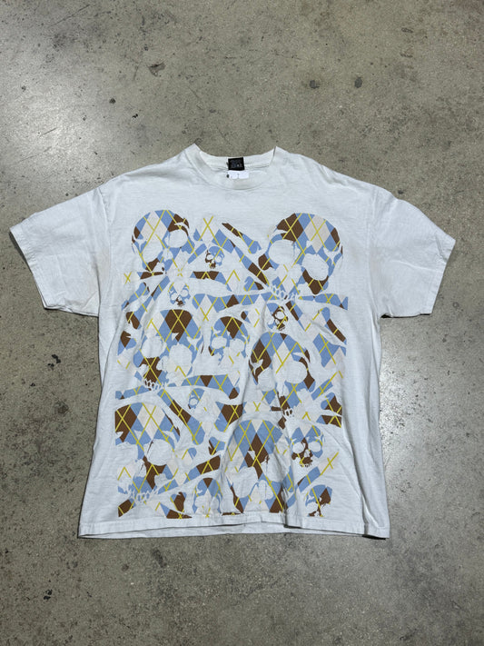 Stussy Skull Print Tee - White Multi Color Size XL