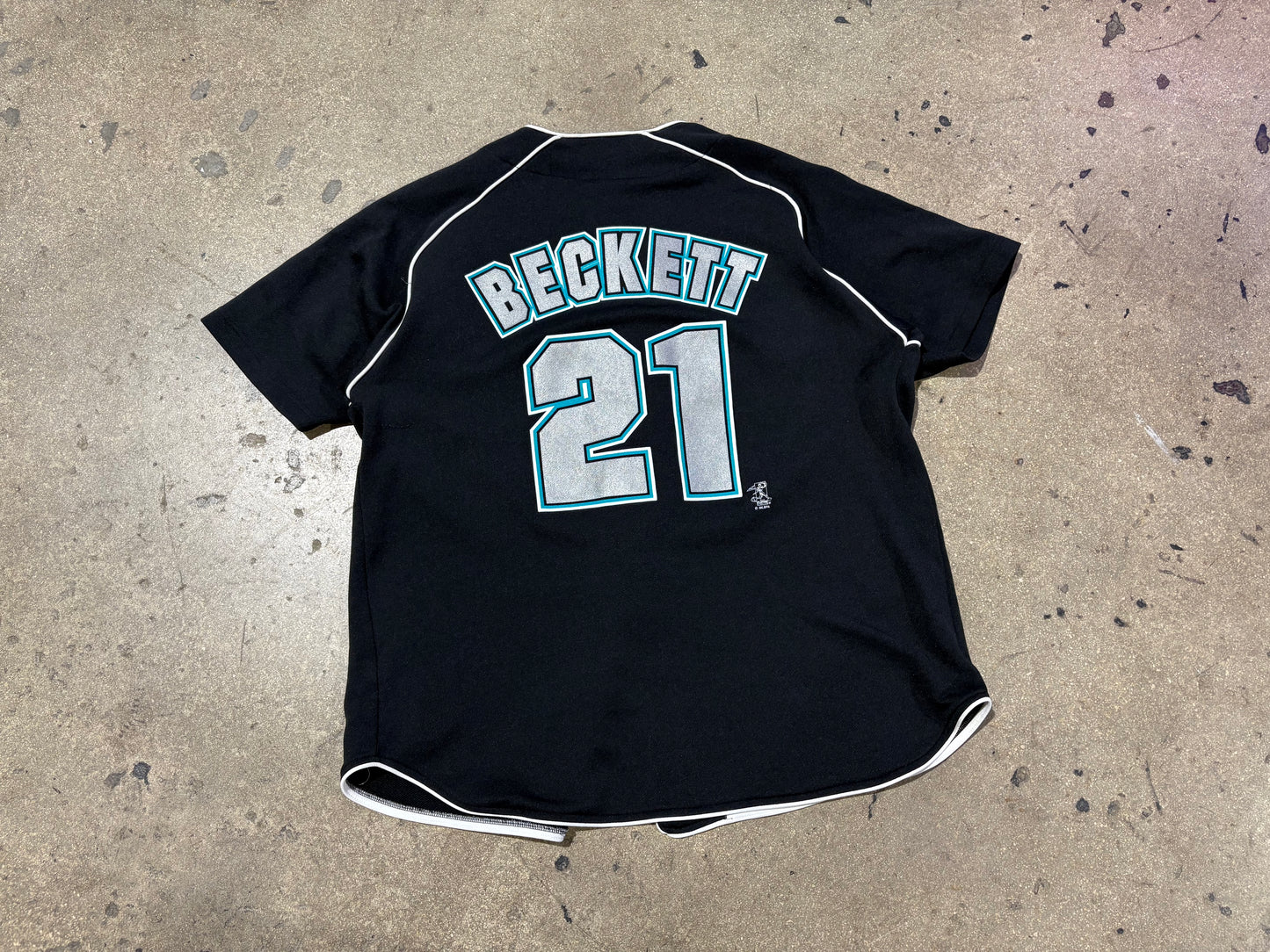 True Fan Marlins #21 Beckett Jersey - Black Size XXL