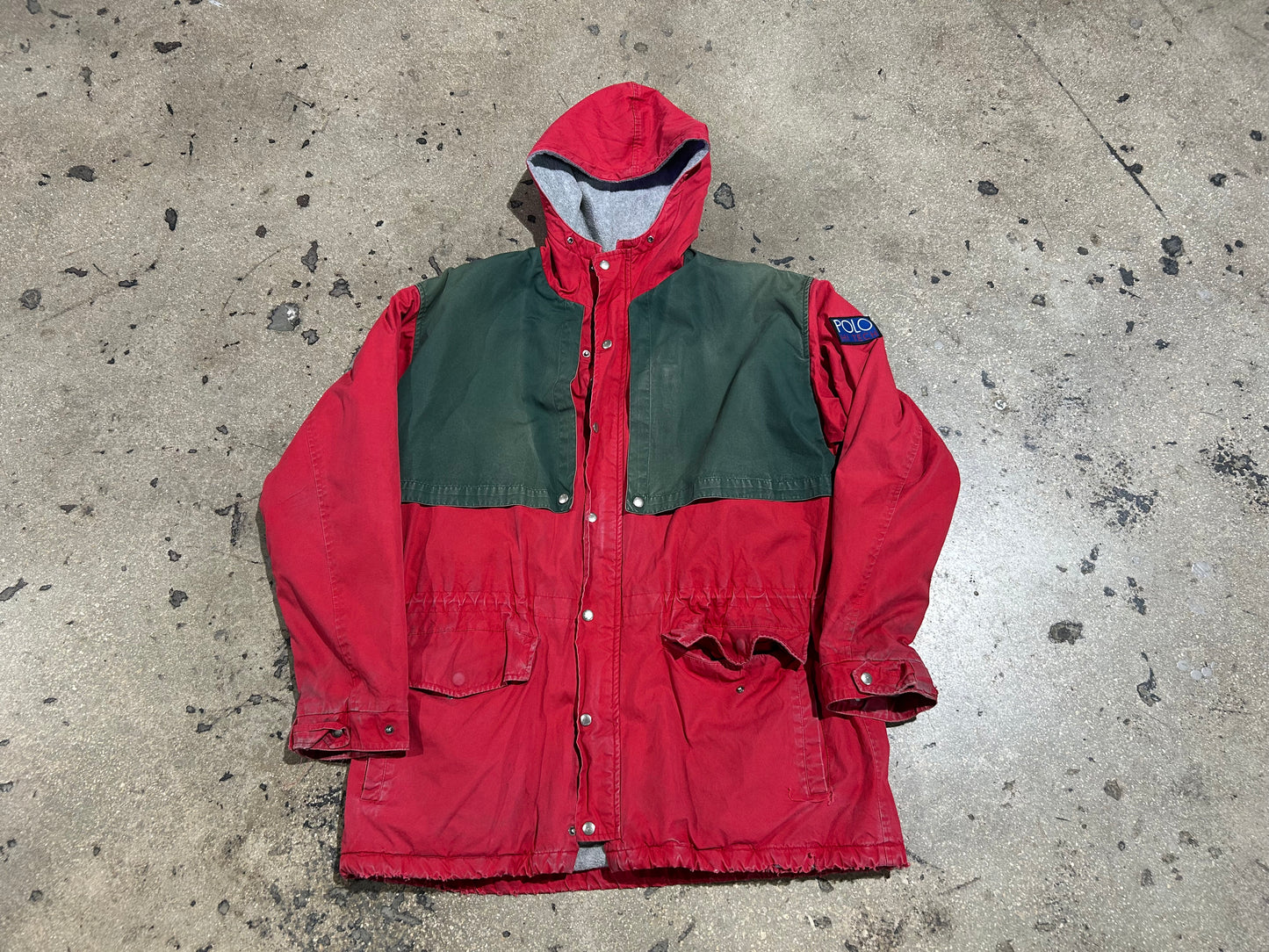 Polo Ralph Lauren Parka - Red/Green Size Medium