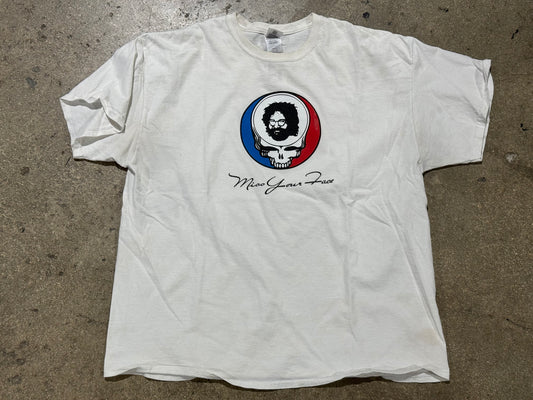 00s Grateful Dead Jerry Garcia Miss Your Face Tee - White Size XXL