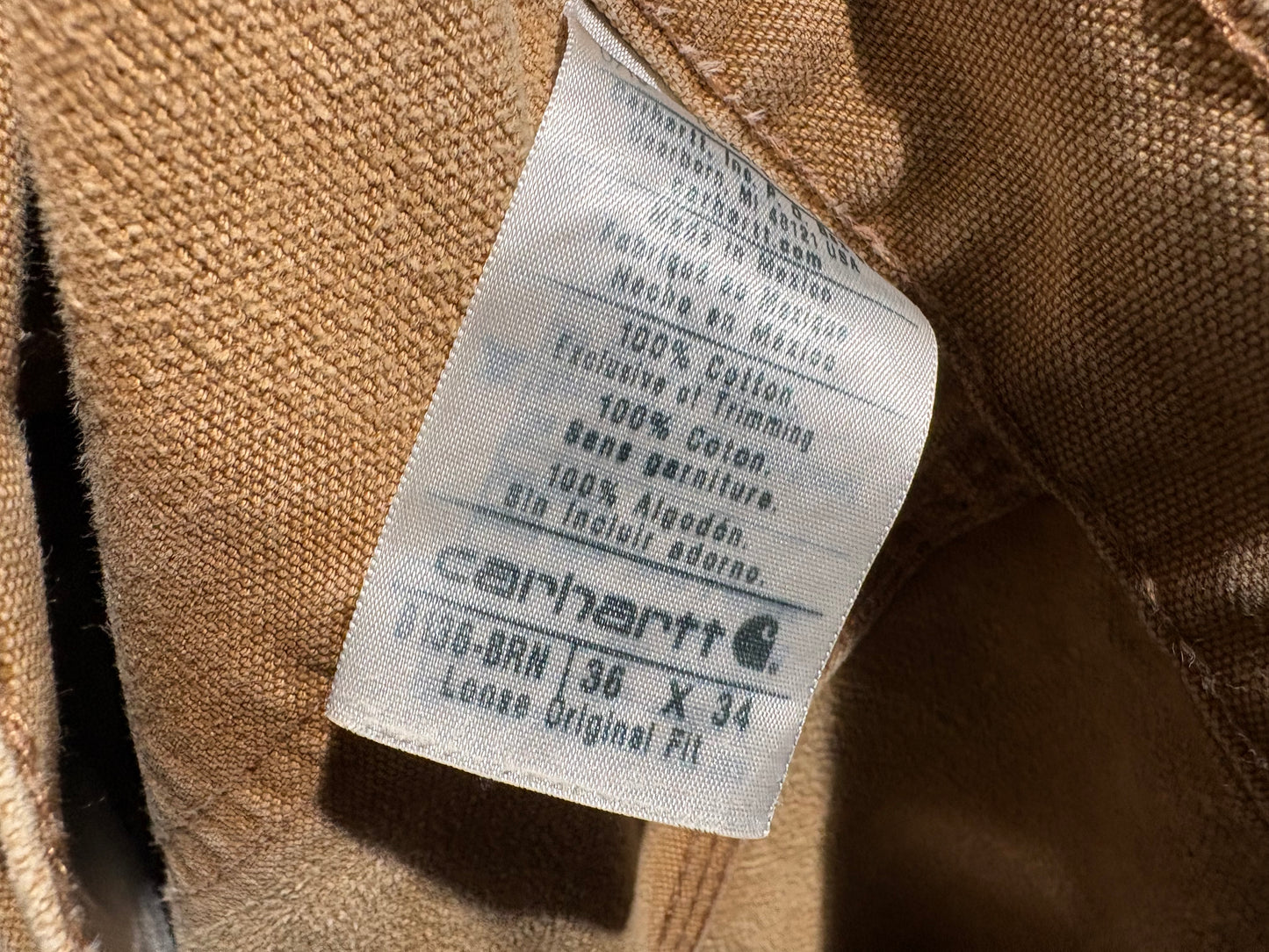 Carhartt Double Knee Carpenter Pants - Faded Khaki Size 36 x 34
