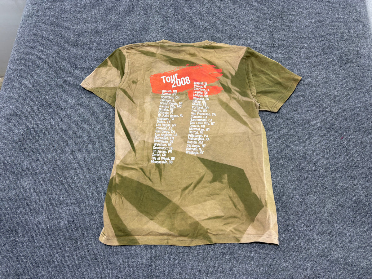 2008  Faded The Police Tour Tee - Olive Size Large