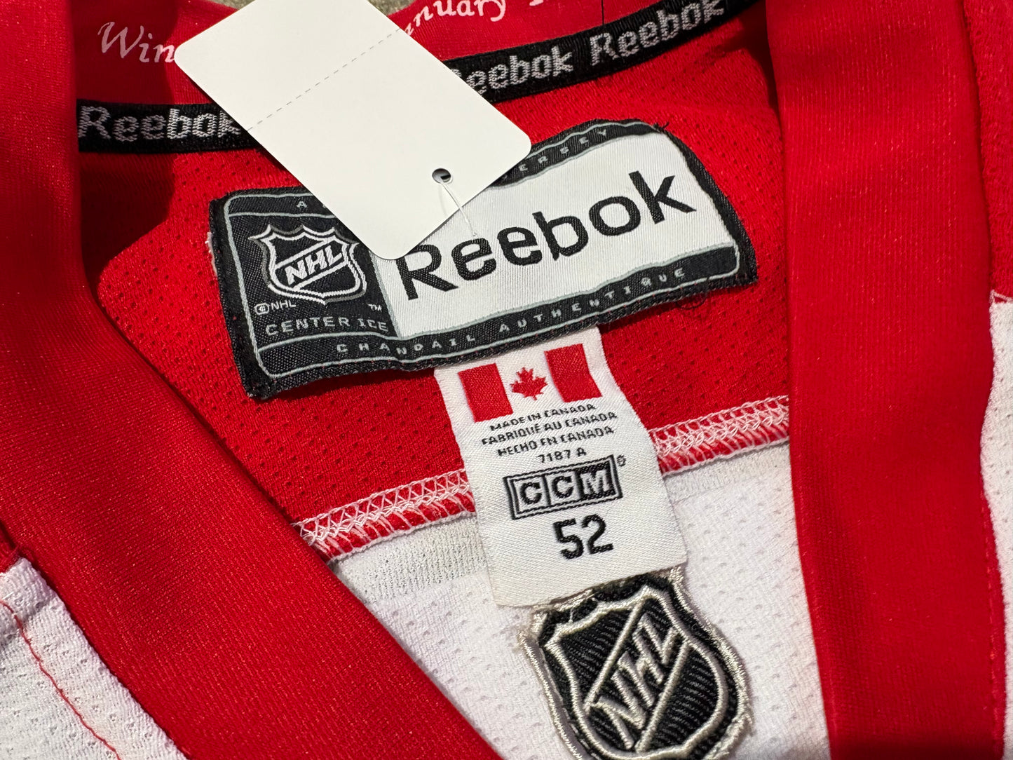 Reebok Washington Capitals Green #52 Authentic Retro Jersey Size 52