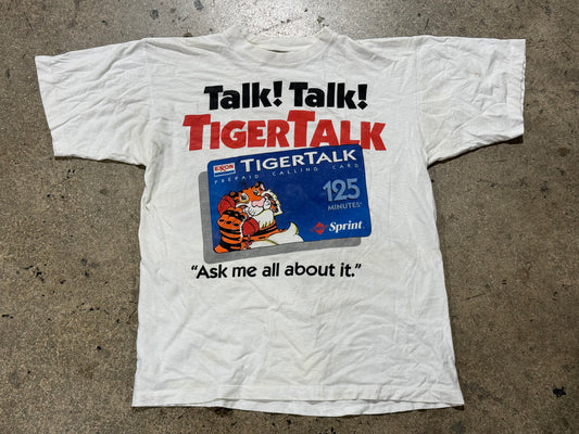 TigerTalk Tee - White Size Large