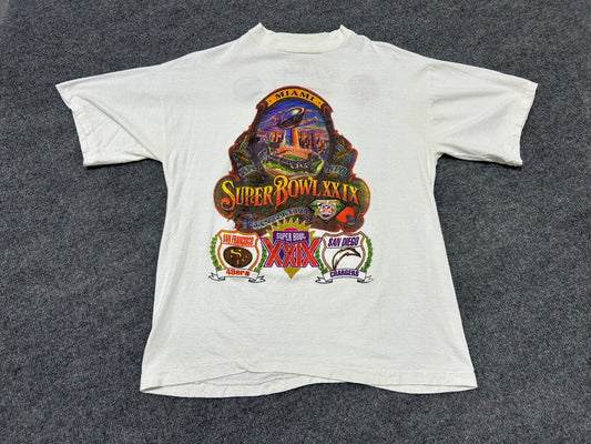 1995 Super Bowl XXIX Tee - White size XL