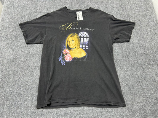 2000 Barbara Streisand Tee - Black Size Large
