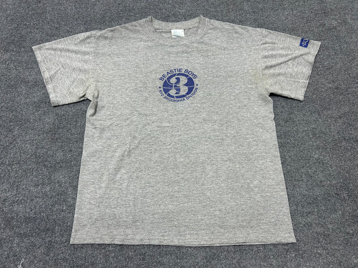 Beastie Boys 3 NYC Brouhaha Division Tee - Grey Size Medium