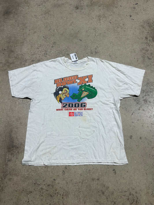 2006 FSU Vs UF Blood Bowl Tee - White Size XL