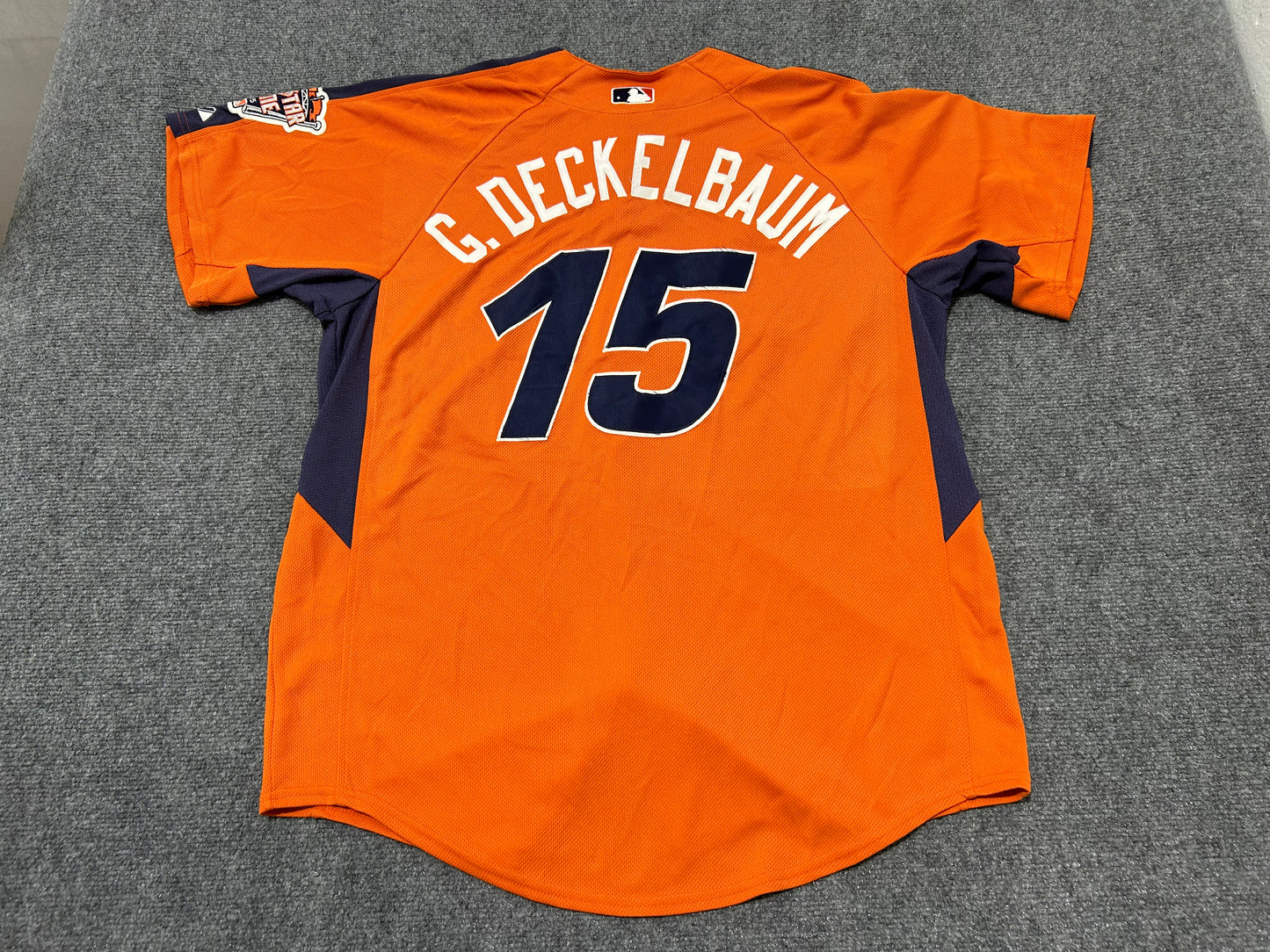 2005 Detroit Tigers #15 Deckelbaum Jersey - Orange Size Large