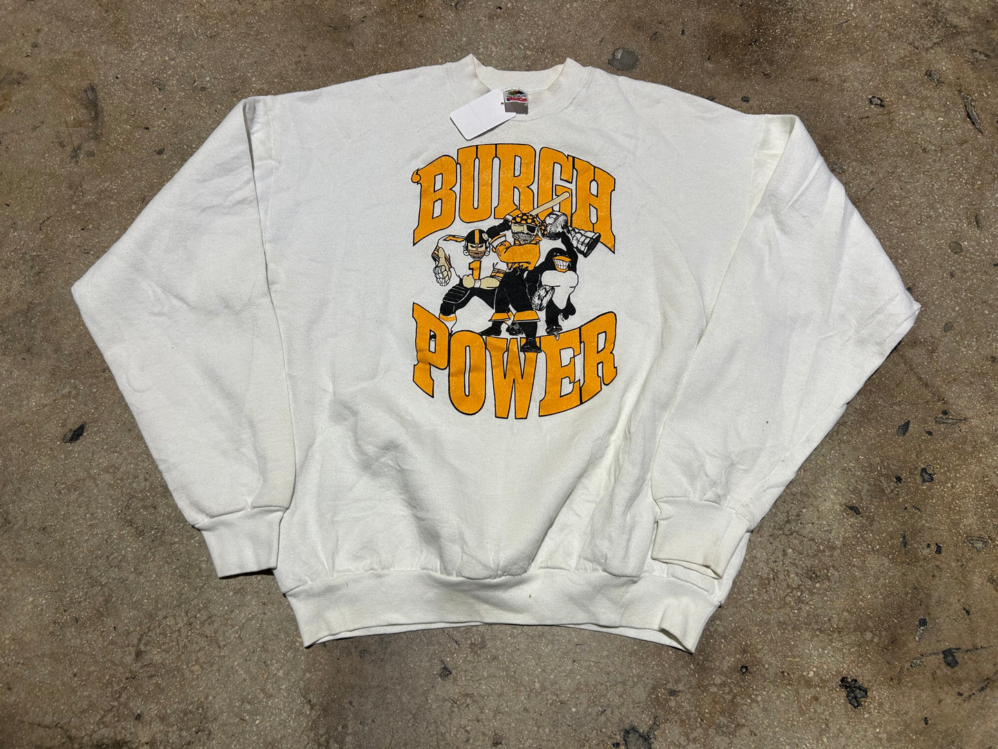 Burgh Power Crewneck - White Size XXL