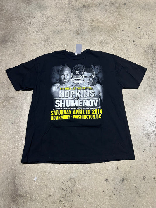 2014 Hopskins Vs. Shumenov Boxing Tee - Black Size XXL