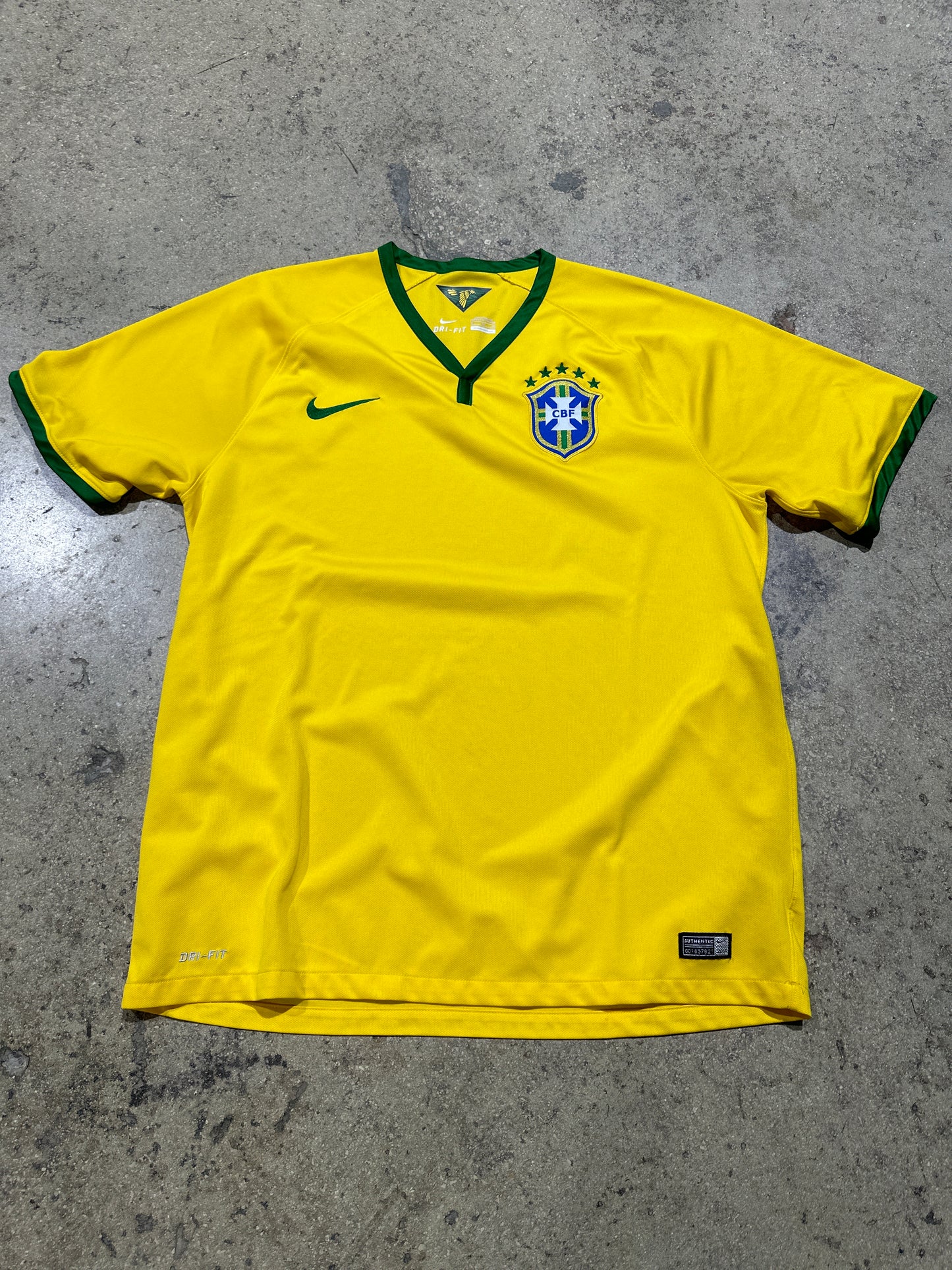 2014 Nike Brasil Jersey - Yellow Size XL