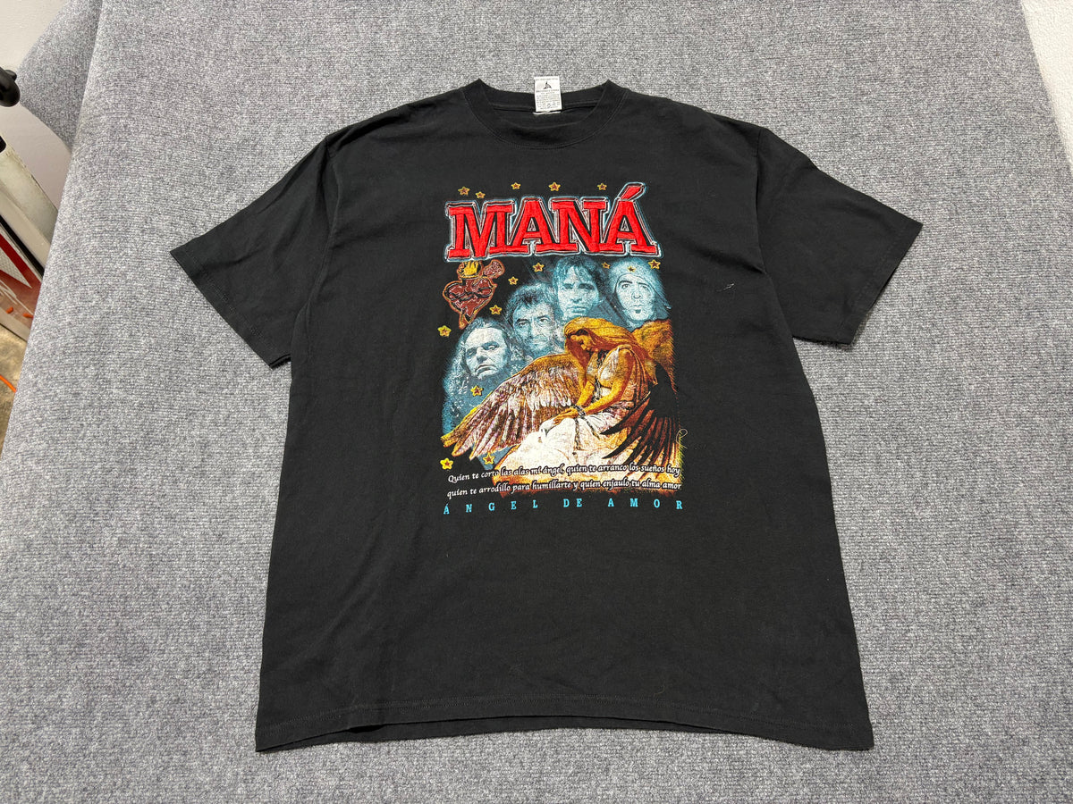 Mana Angel De Amor Mexican Boot Tee - Black Size XL