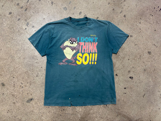 Taz I Don't Think So Tee - Faded Green Size XL