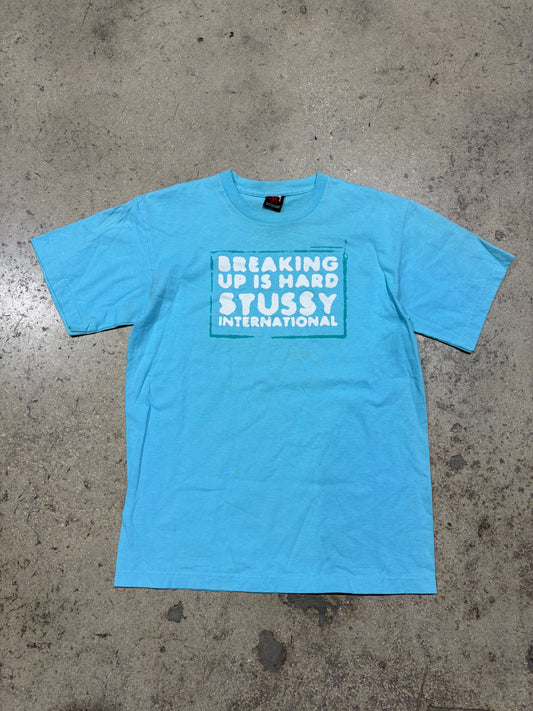Stussy Breaking Up Tee - Blue Size Medium
