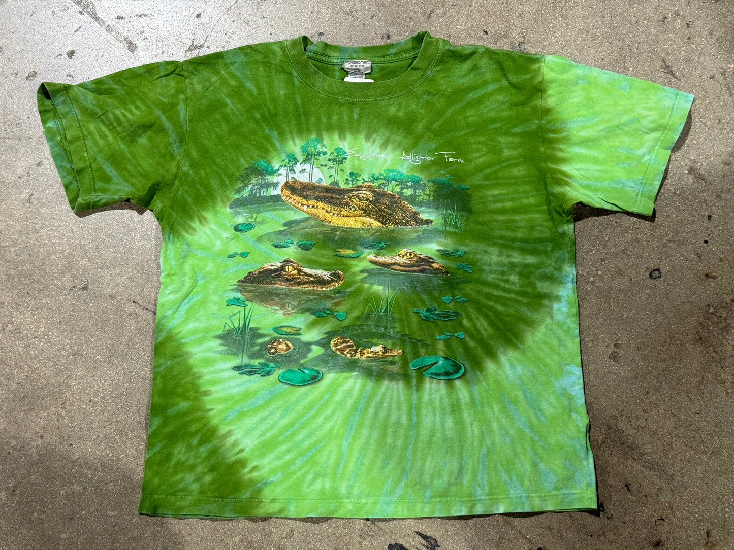 Everglades Alligator Farm Tee - Green Size XL