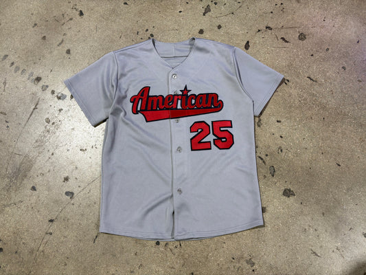 American High Baseball Jersey - Grey Size Large